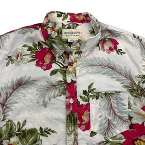 Denim & Supply Ralph Lauren Shirt Mens Medium White Floral Button Down Short